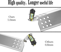 4-pk Grill Heat Shield Plates Flame Tamers for Master Forge 1010048 Replacement