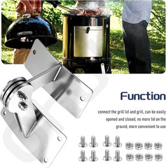 Stainless Lid Hinge Kit for Weber Smokey Mountain Grills 18.5″ & 22.5″ Model – R