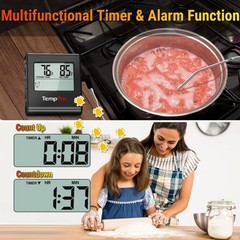 TP16 Large LCD Digital Meat Thermometer for Cooking, Smoking, Grilling, BBQ F…