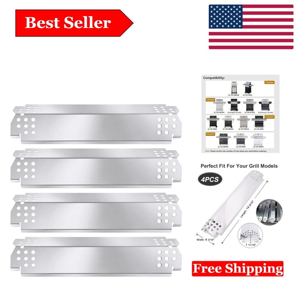 Stainless Steel Grill Heat Plates for Nexgrill & More