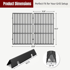 Replacement Flavorizer Bars & Grill Grates for Weber Spirit 300 and Spirit II 30