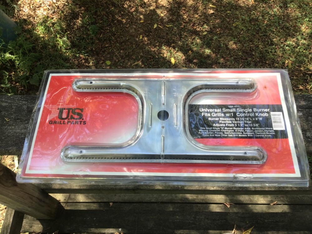 NOS US Grill universal replacement large single H burner usb-1011 15 5/16”