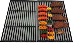 Grill Grates BBQ Grate Grid 19×25″ 2pcs Porcelain Coated Cast Iron Replacement