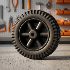 3PCS Replacement Wheels for Grill Carts: 6in Height X 1.6in Width X 0.4in Bore