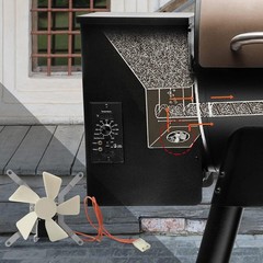 Durable Induction Fan Kit with 4 Blades for Grilling, Improves Heat Distribution