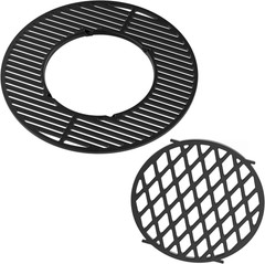 Cast Iron Grill Grate Replacement Gourmet BBQ System for Weber 22Inch Kettle Cha