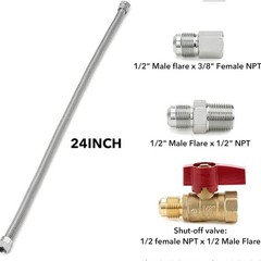 Brass Gas Ball Valve for Natural Gas Propane 1/2 F NPT 90 Degree Handle