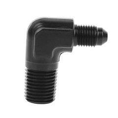 3AN Male Flare to 1/4″ NPT Pipe Fitting Adapter 3AN to 1/4 NPT 90 Degree