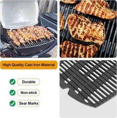 Replacement Cast Iron Cooking Grate For Weber 87583, Q200, Q220 Gas Models