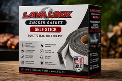 1/2 x 1/8 LavaLock High Temp BBQ Gasket Smoker Seal for Nomex Door Lid Self