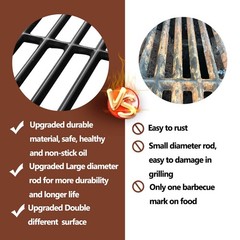 Uniflasy 18 Inch Grill Grates for Charbroil Performance 463244819 6 Burner Gas G