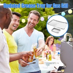 Grill Grease Tray Replacement for Dyna Glo with Catch Pan, Universal 25″-34″ Adj