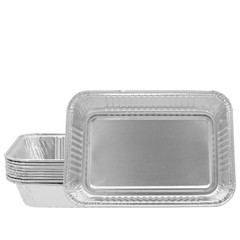 EasiBBQ 67047 Catch Pan Holder with Aluminum Drip Pans 9-7/8″ x 9″, slivery