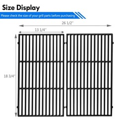 Replacement Grill Grates for Genesis II 300 Series – Cast Iron Cooking Grates, G