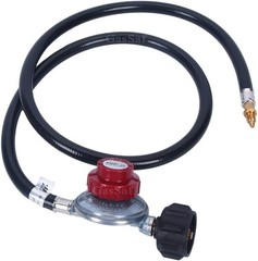 Adjustable High-Pressure Propane Regulator 0-5 PSI with 4FT LPG Hose for Outd…