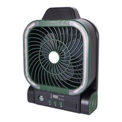 Adjustable Solar Fan with 4 Speeds Timer LED Ambient Light USB C Rechargeable