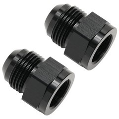 Flare Expander Fitting Adapter Aluminum 12AN Female to 16AN Male Black – 2pcs