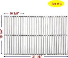19-1/4″ Stainless Steel Grill Grates Replace for Brinkmann, Charmglow, Jenn Air