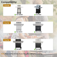 Repuestos para parrilla Nexgrill 4 y 5 quemadores placas acero tubos encendido