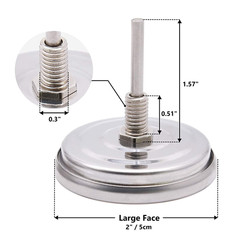 Grill Thermometer Temperature Gauge Replacement Parts for Chargriller 5050, 5650