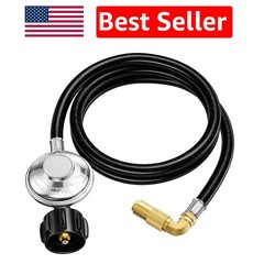 Flexible 6ft Propane Adapter Hose with Elbow – Connects Easily to 5-20 LB Tank