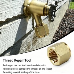 05265 Hose Thread Cleaner Outdoor Faucet Repair Tool, for 3/8 Inch Socket Dri…