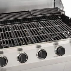 Upgrade with 17” Cast Iron Grates & Stainless Steel Heat Plates for Charbroil