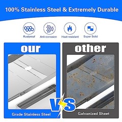 Grill Grease Tray Replacement for Dyna Glo with Catch Pan, Universal 25″-34″