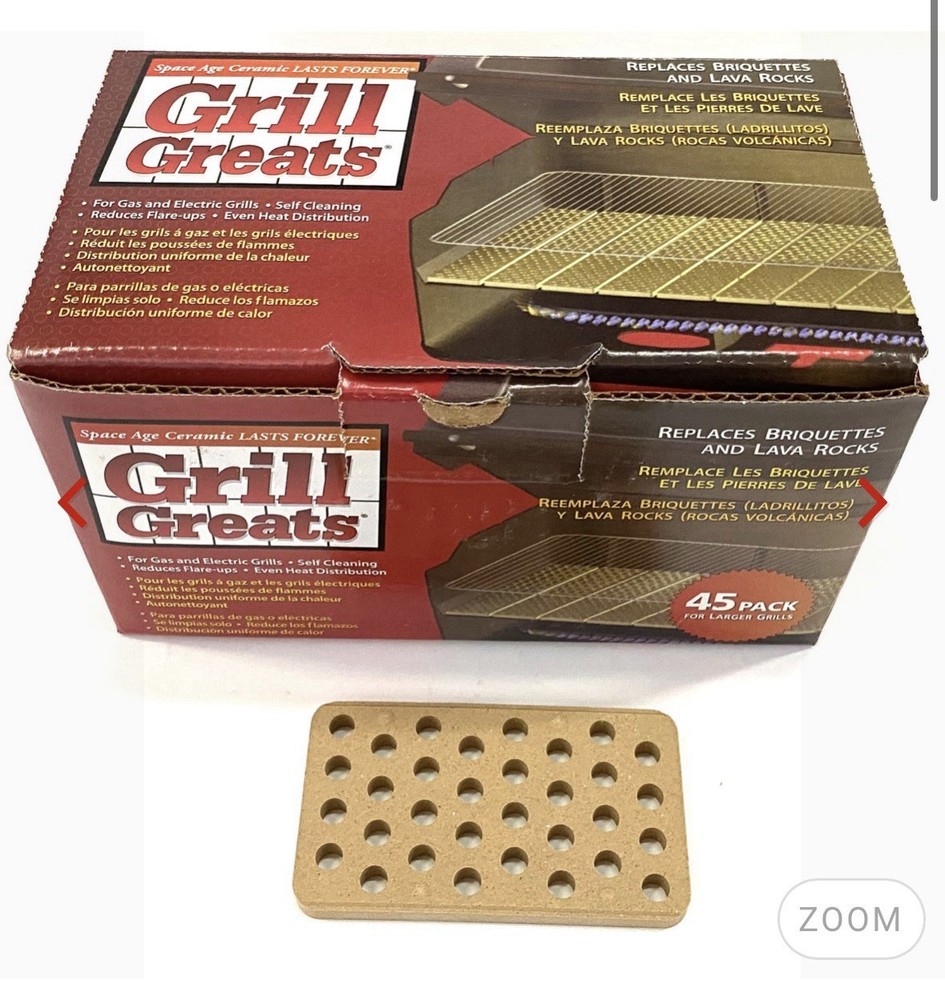 45 Pack Grill Greats Ceramic Briquettes – New In Box