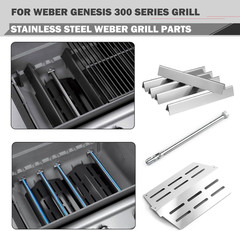 Genesis E-330 Grill Replacement Parts 4 Burners for Weber Genesis S-330 E-310 EP