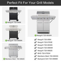 BBQ-Element Stainless Steel Grill Burner Tubes Replacement 5 Burner, Silver