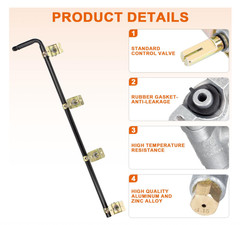 36 Inch Griddle Burner Control Valve with Gas Rail for Blackstone Flat Top