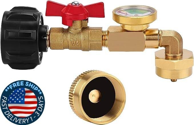 Adaptador de propano de 1 libra a 20 libras, adaptador de codo de repuesto.neuvo