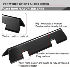 Spirit E210 Grill Replacement Parts 7635 Flavorizer Bars 69785 Burners for Weber
