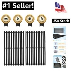 Matte Cast Iron Grill Grates 2-Pack for Charbroil TRU Infrared Grills