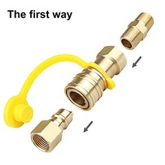 3/8 Inch Natural Gas Quick Connect Fittings LP Gas Propane Hose Quick Disconnect