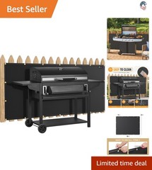 Fireproof Grill Railing Heat Shield Fiberglass 3×4 Black Privacy Cover