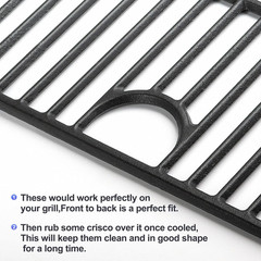 Grill Grates 17 Inch Cast Iron Replacement for Nexgrill and Charbroil Models