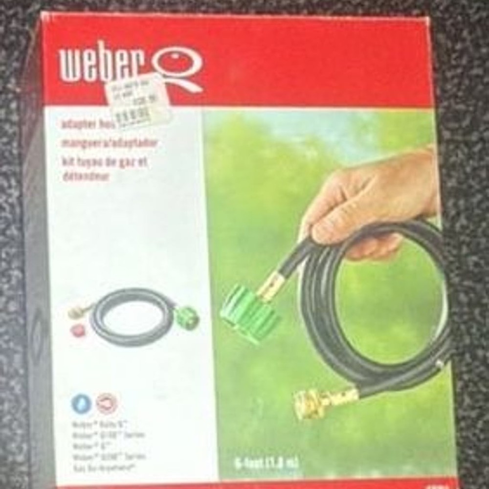 Weber 6501 6-Foot QCC1 Propane Adapter Hose for Q and Traveler Gas Grills