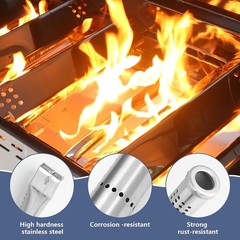 Durable Nexgrill 720-0925 4 Burner Replacement Parts Grates Burners Kit