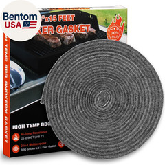 Smoker Gasket Seals 15 FT, 1/2″ X 1/8″ High Temp Grill Gasket Replacement Self S