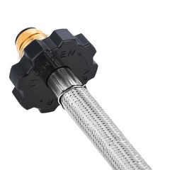 Propane Y-Splitter Adapter Hose with Brass Fittings for Dual Tank Connection