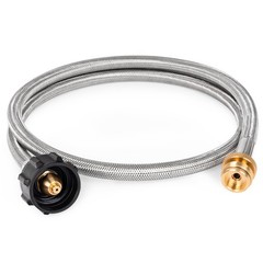 4FT Stainless Braided Propane Tank Adapter Hose 1lb to 20lb Fits Coleman Weber Q