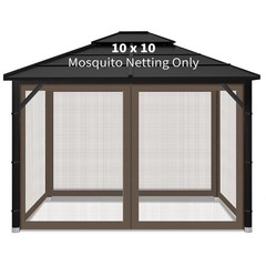 Gazebo Mosquito Netting Replacement 10×10 Coffee