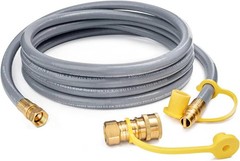 12 Feet 1/2″ ID Natural Gas Hose, Low Pressure LPG Hose with Quick Connect, f…