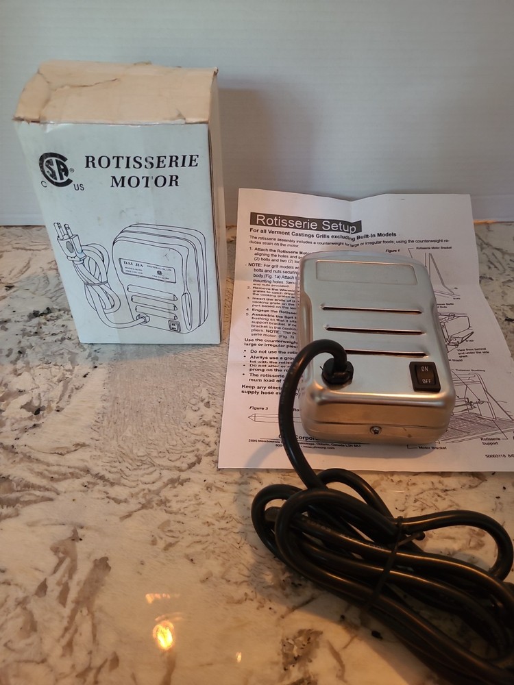 Rotisserie Motor Model DJ302 DAI JIA Stainless Steel Vermont Castings Grill NEW