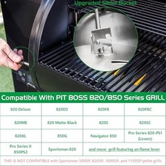 Pellet Grill Flame Broiler Kit 26×15.5 Inch Stainless Steel Bottom Plate Slide