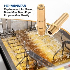 Gas Fryer Nozzle Orifice Kit, 1/4″ NPT Thread, 2 Pcs Gas Fryer Nozzle Orifice…