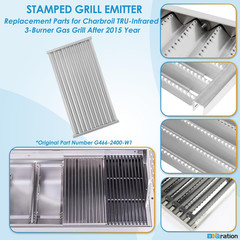 G466-2400-W1 17″ Grill Emitter Replacement Parts for Charbroil TRU Infrared 3-Bu