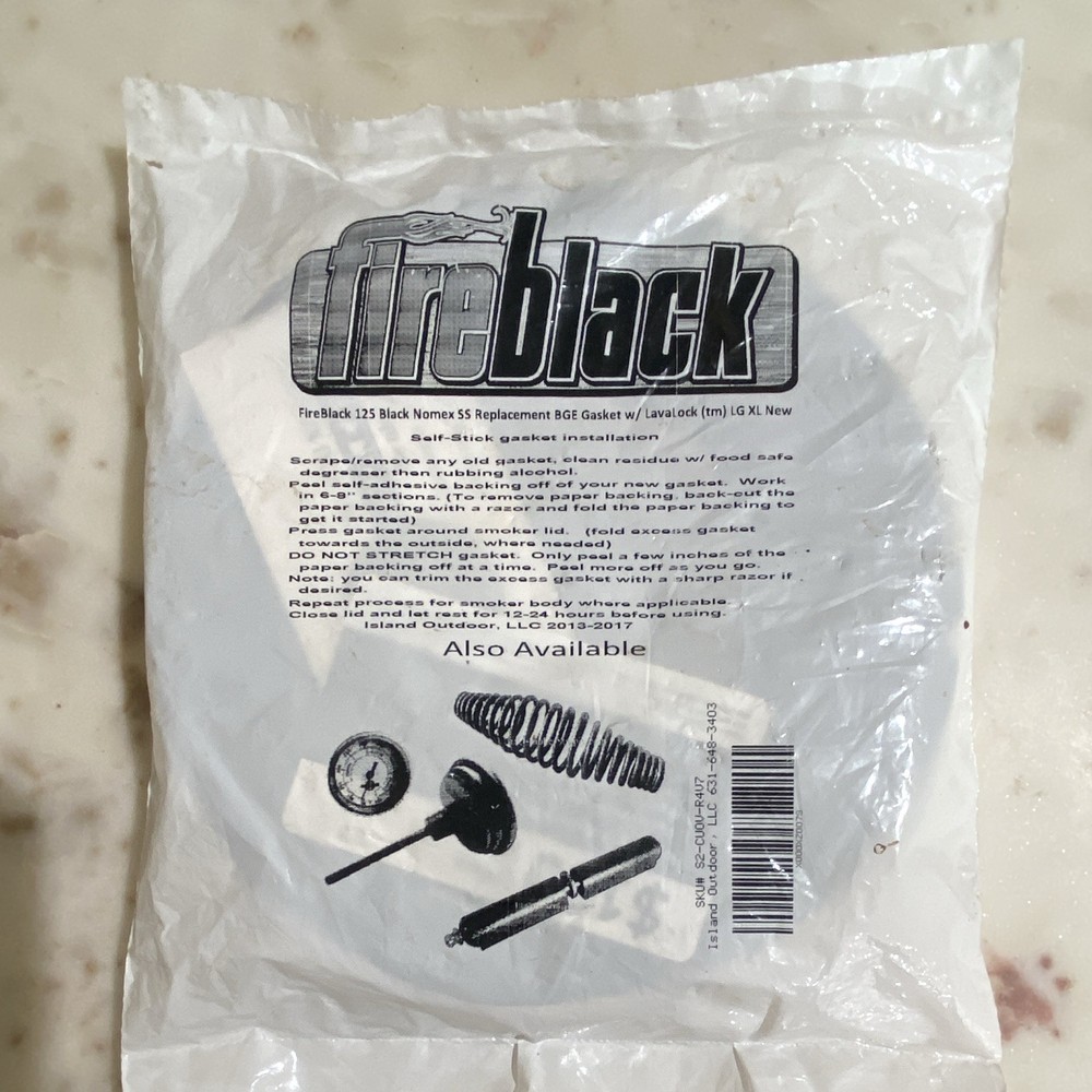 FireBlack 125 Black Nomex Replacement Gasket for Big Green Egg Large/XL 0.125″